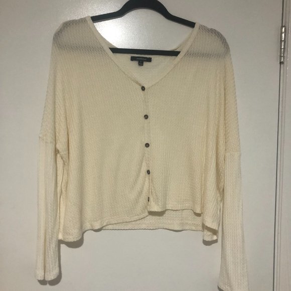 Ambiance Waffle Knit Cropped top - Size M - Picture 1 of 5